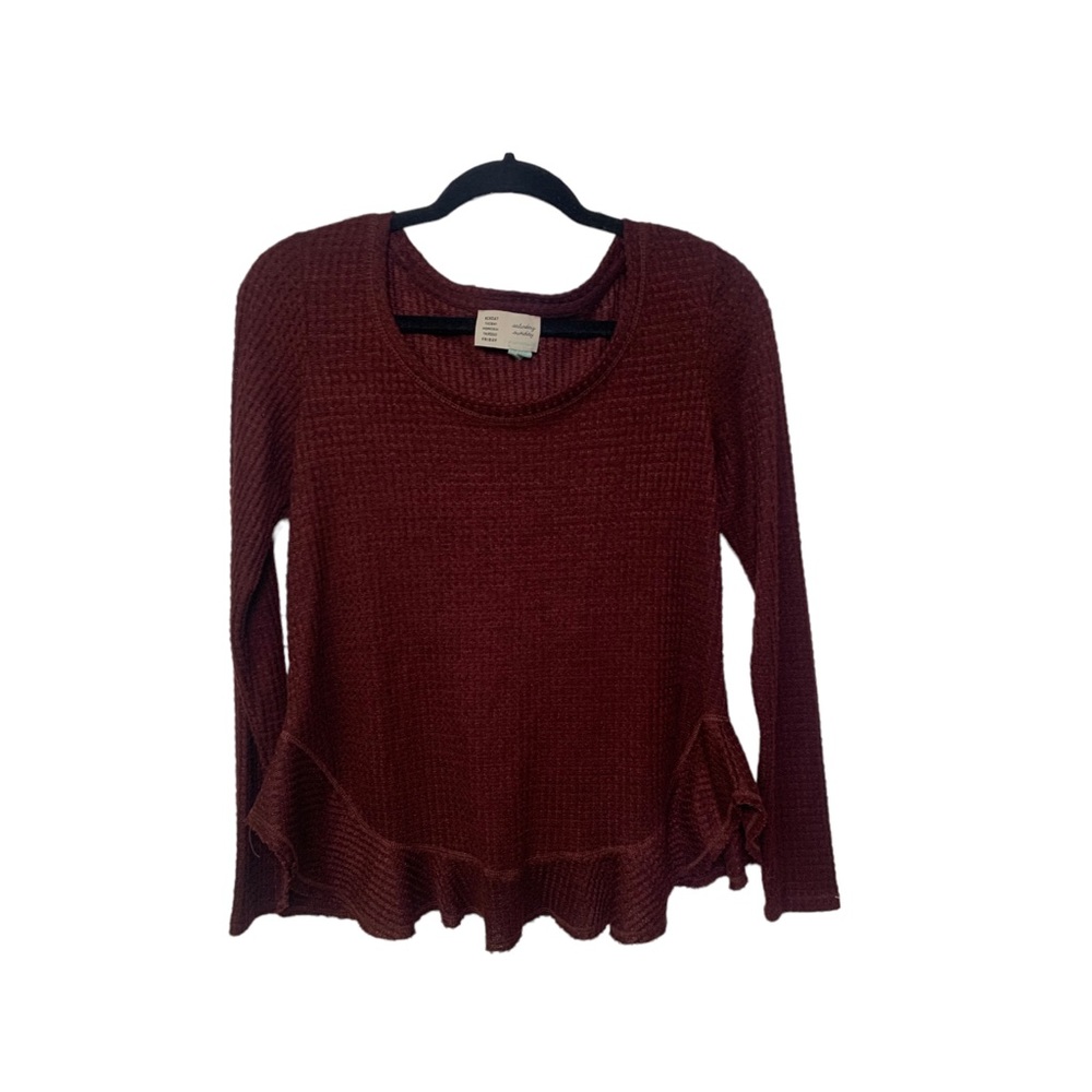 Anthropology Women’s Peplum Thermal Top